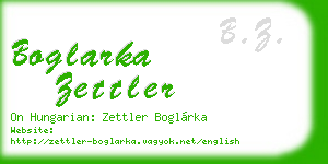 boglarka zettler business card